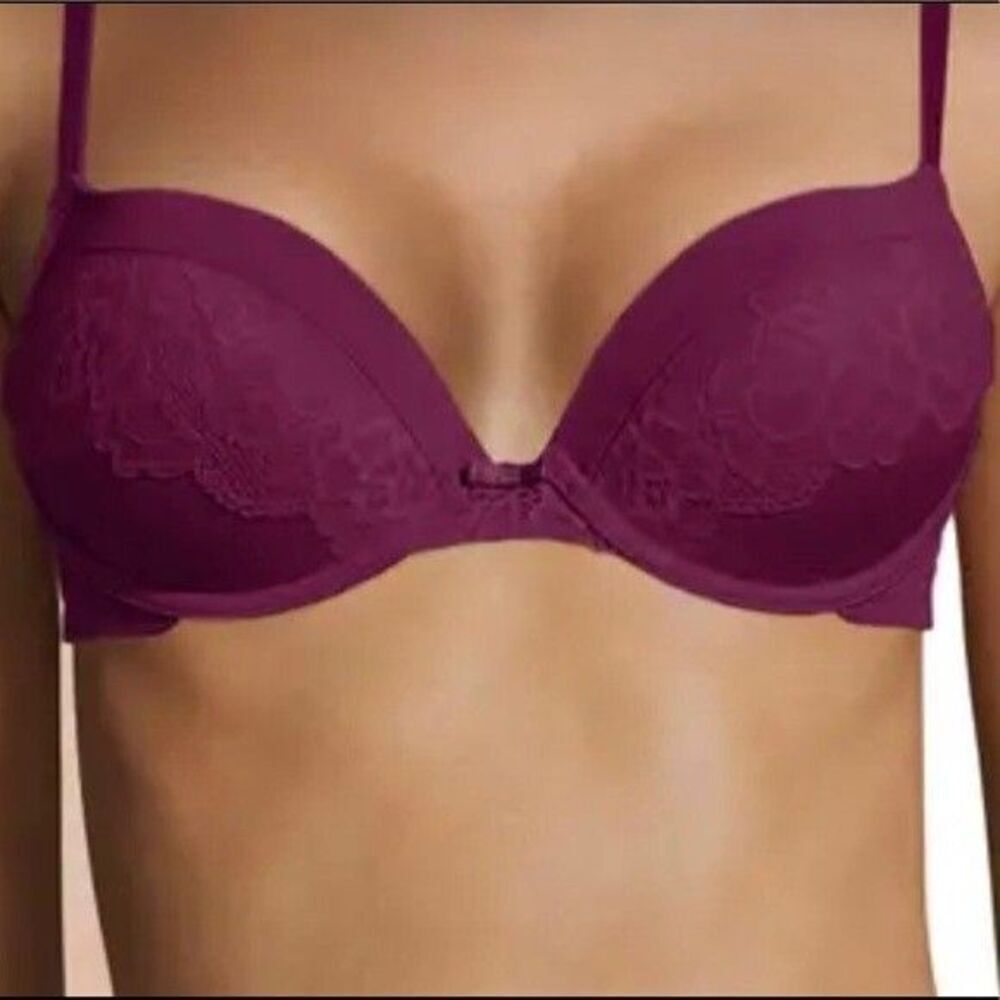 NWT~MAIDENFORM "Everyday Push-up Bra" #5436 Berry Color Size 40D
